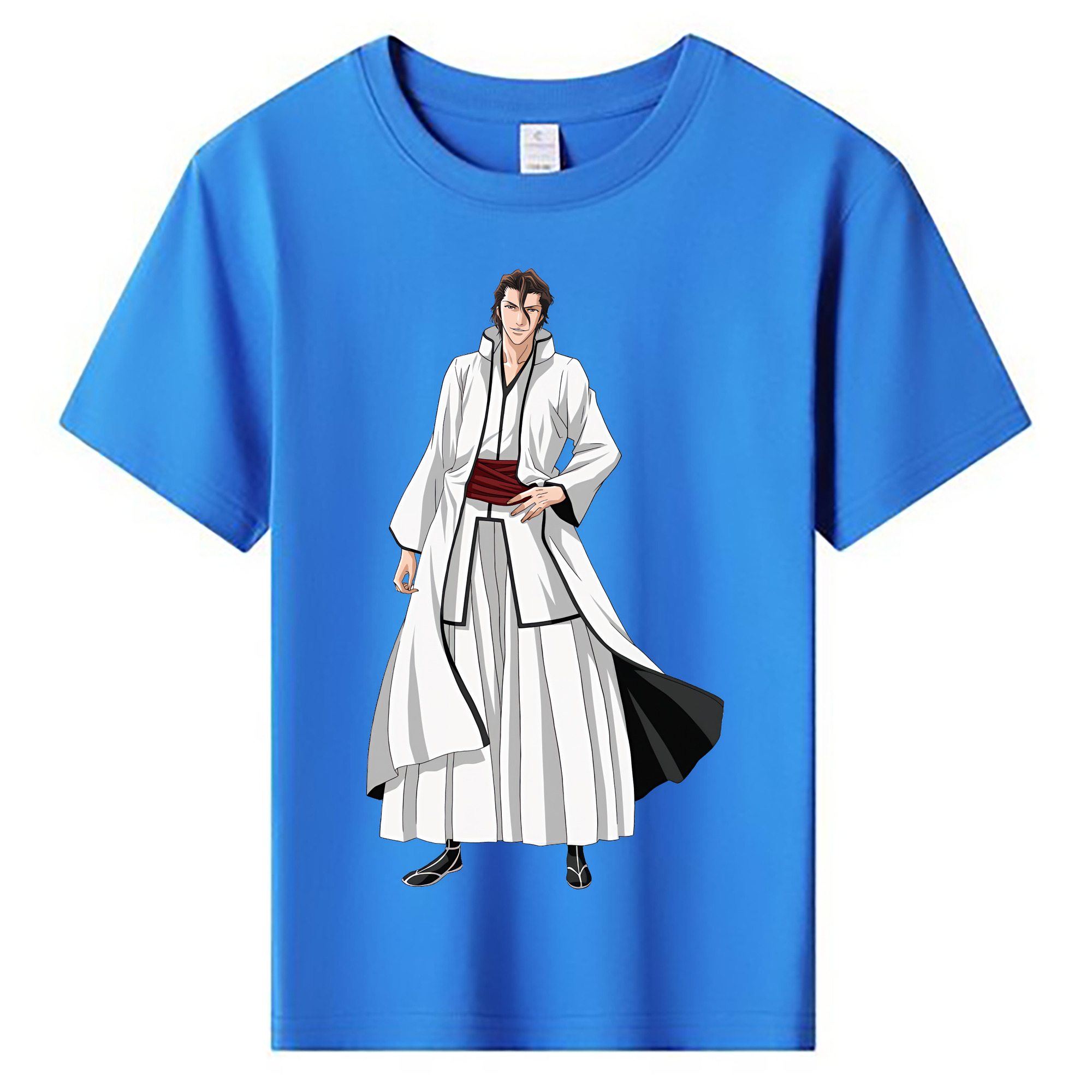 （画像用） ブリーチ 藍染 惣右介（あいぜん そうすけ） BLEACH Aizen Sousuke 綿100％キッズTシャツ（フロントプリント）